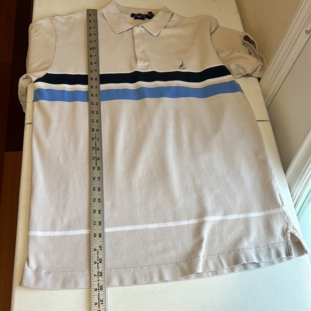 Nautica Mens Tan, 100% Cotton, Polo Shirt, Size Large - Picture 6 of 6